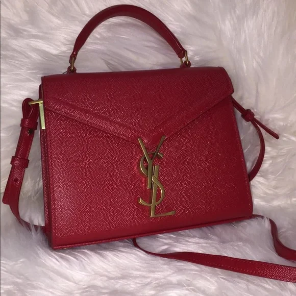 SOLD Saint Laurent Cassandra mini textured-leather tote - Picture 2 of 9